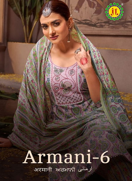 Jt Armani Vol 6 Slub Printed Dress Material Wholesale Shop In Surat Catalog